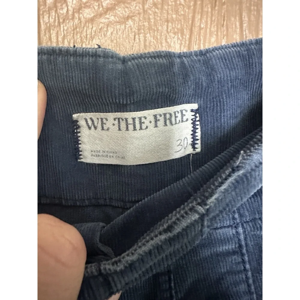 Free People We The Free Jayde High Rise Flare Corduroy Pants Size 30 Moody Blue - Picture 5 of 7